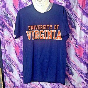 University of Virginia Cavaliers T Shirt S Blue Jerzees Heavyweight Blend UVA